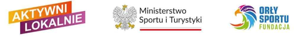 Partnerzy projektu: Aktywni Lokalnie, Ministerstwo Sportu i Turystyki, Orły Sportu Fundacja