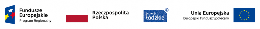 Loga: Fundusze Europejskie, Rzeczypospolita Polska, promuje łódzkie, Unia Europejska