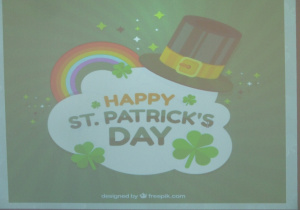 Napis w jez. angielskim Heppy St.Patricks Day