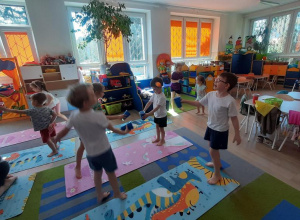 Joga na wiejskim podwórku