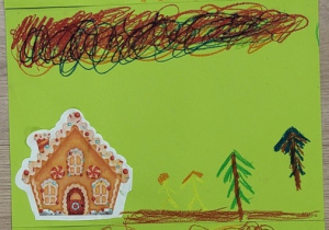 Prace plastyczne - Ilustracje do bajki Jaś i Małgosia.