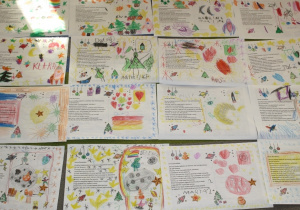 Prace narysowane przez dzieci z grupy 2