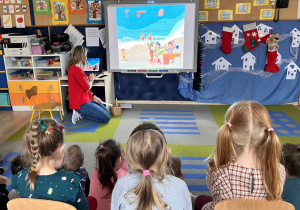 Opowiadanie na tablicy "Bombkowa Barakuda".