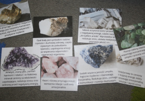 Minerały wraz z opisem.