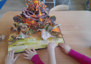 Zdjęcie książki o dinozaurach.