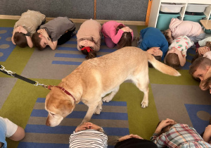 Dzieci uczą się pozycji bezpiecznych.