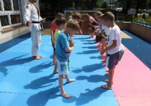 Zajęcia z trenerem judo.