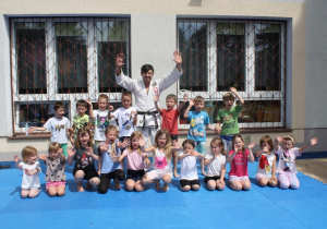Zajęcia z trenerem judo.