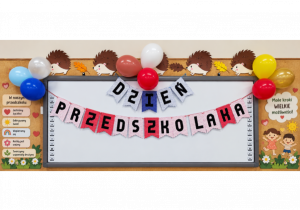 Napis dzień przedszkolaka.